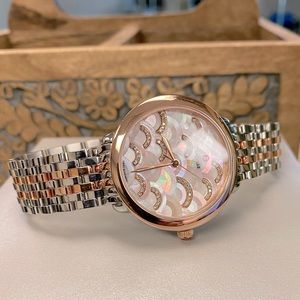 Michele Rose Gold & SS Serein Mosaic Diamond Watch MW21B00L4978